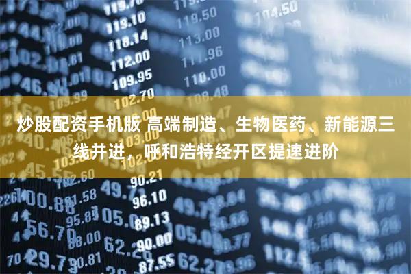 炒股配资手机版 高端制造、生物医药、新能源三线并进，呼和浩特经开区提速进阶